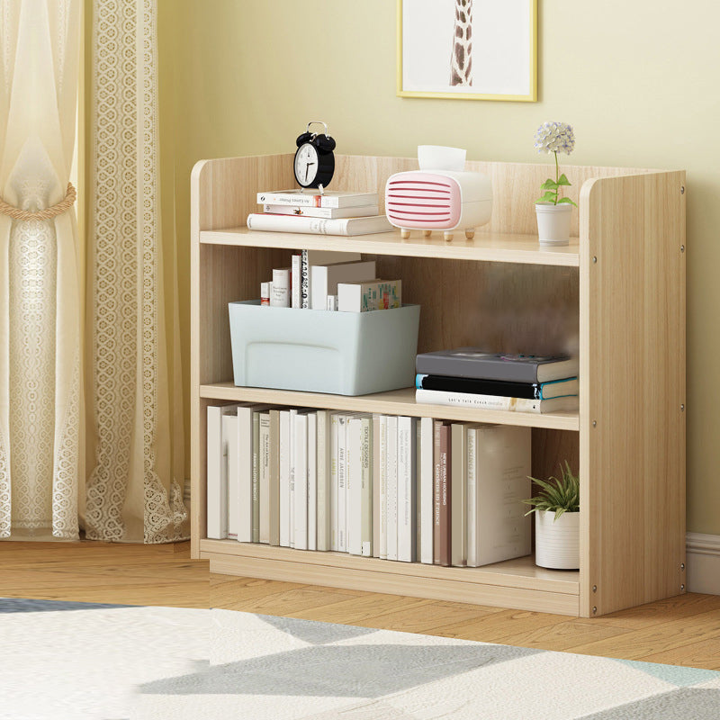 Modern Floor Shelf Bookcase Closed Back Wood Book Shelf for Home