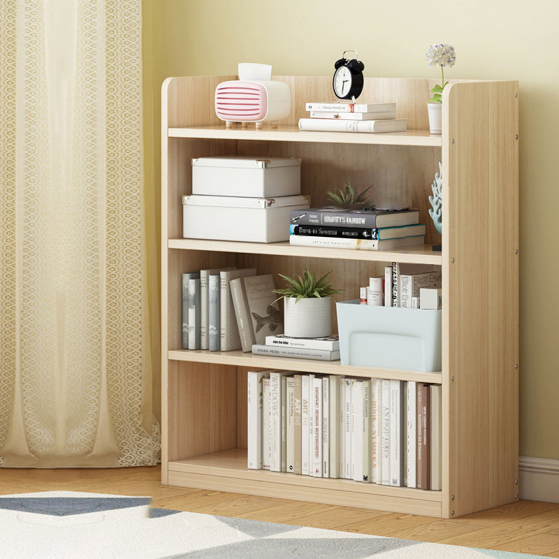 Modern Floor Shelf Bookcase Closed Back Wood Book Shelf for Home