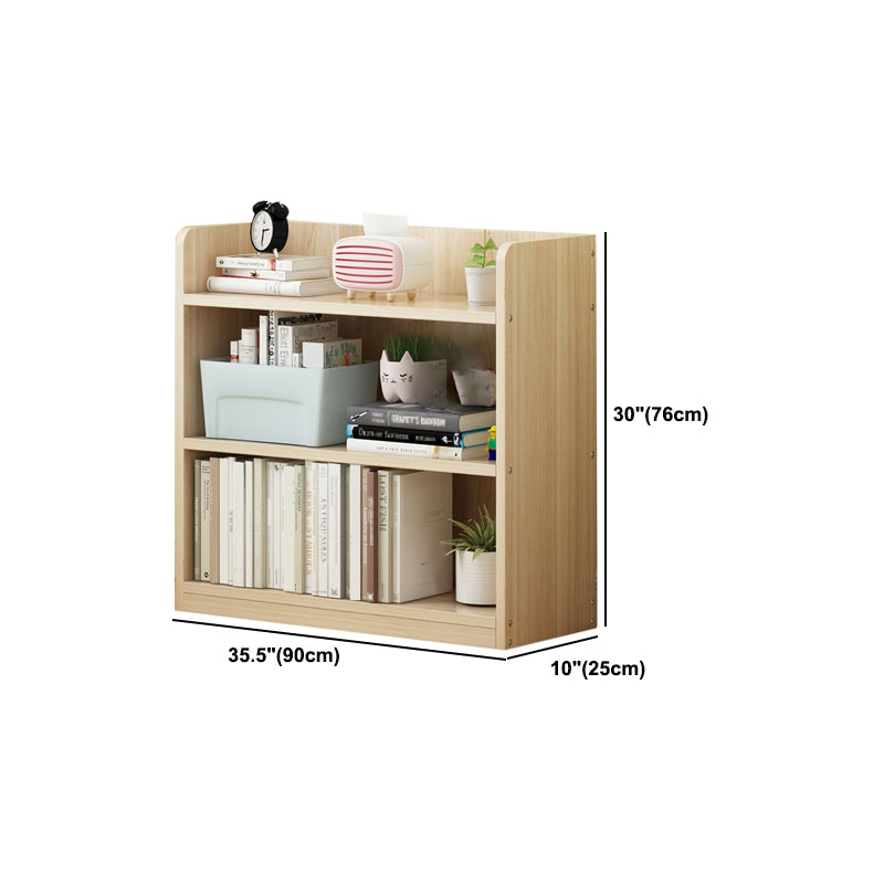 Modern Floor Shelf Bookcase Closed Back Wood Book Shelf for Home