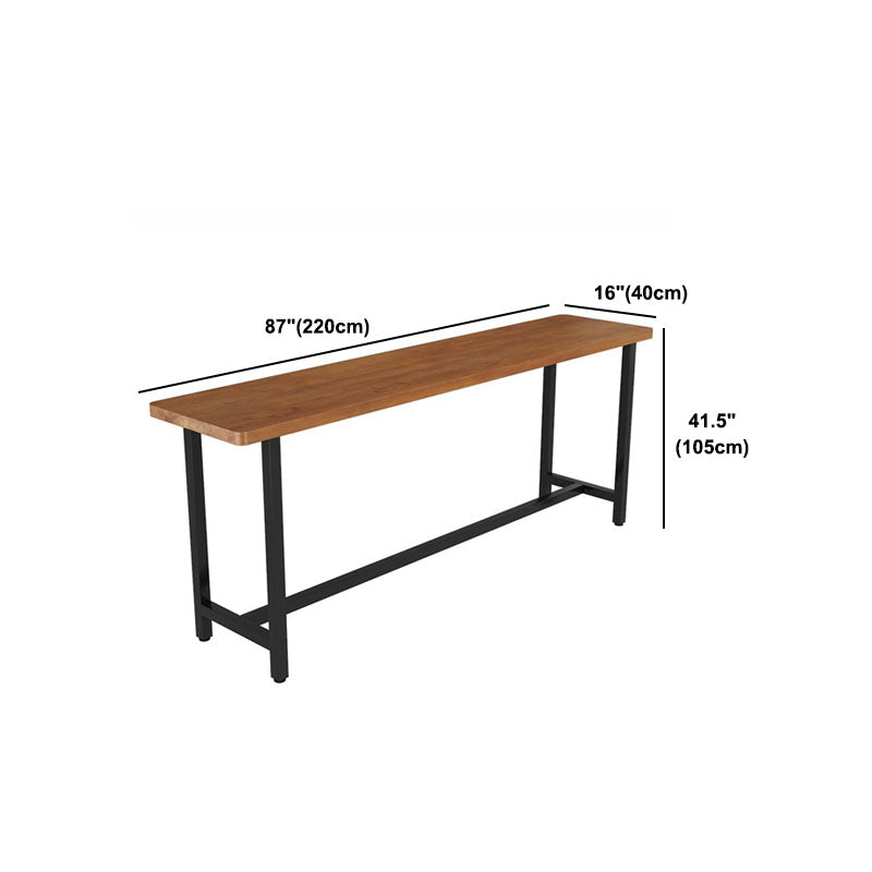 Modern 1/9 Pieces Bar Table Set Rectangle Pine Wood Counter Table for Milk Tea Shop