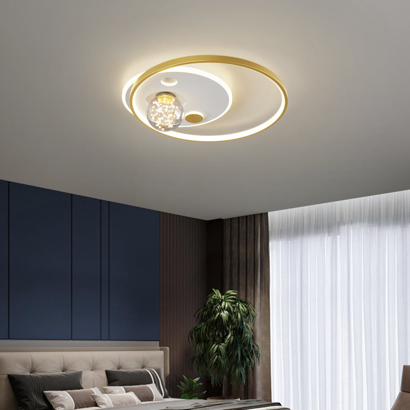 Ring Simplicity Lighting Fixture Gypsophila LED Flush Mounted Ceiling Lights
