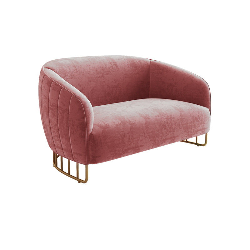 Velvet 29.52" Wide Sofa for Living Room Tuxedo Arm Sofa with Metal Frame