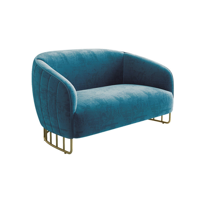 Velvet 29.52" Wide Sofa for Living Room Tuxedo Arm Sofa with Metal Frame