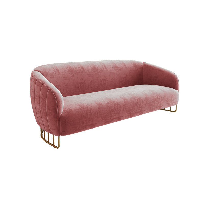 Velvet 29.52" Wide Sofa for Living Room Tuxedo Arm Sofa with Metal Frame