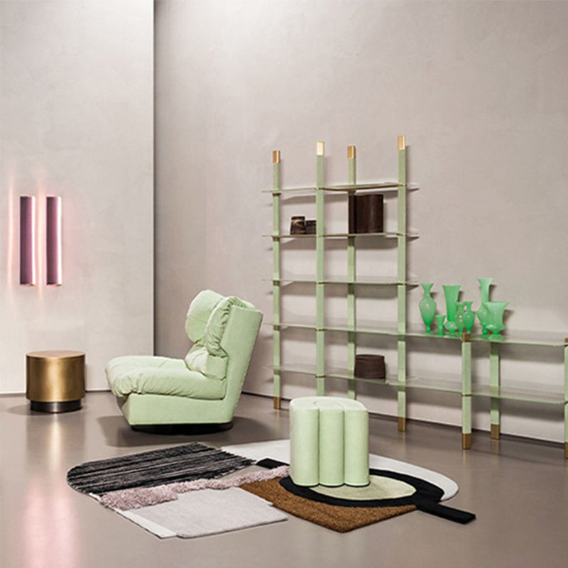 Nordic Armless Fabric Cushion Back Living Room Lounge Accent Chair