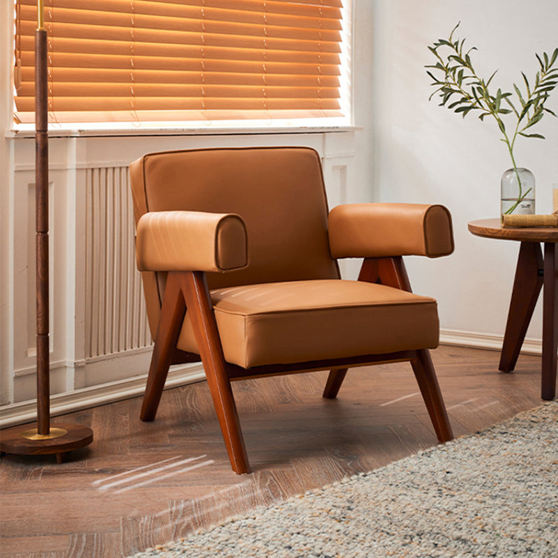 Nordic Arms Included Basic Four Leg Round Arms Tight Back Accent Room Chair