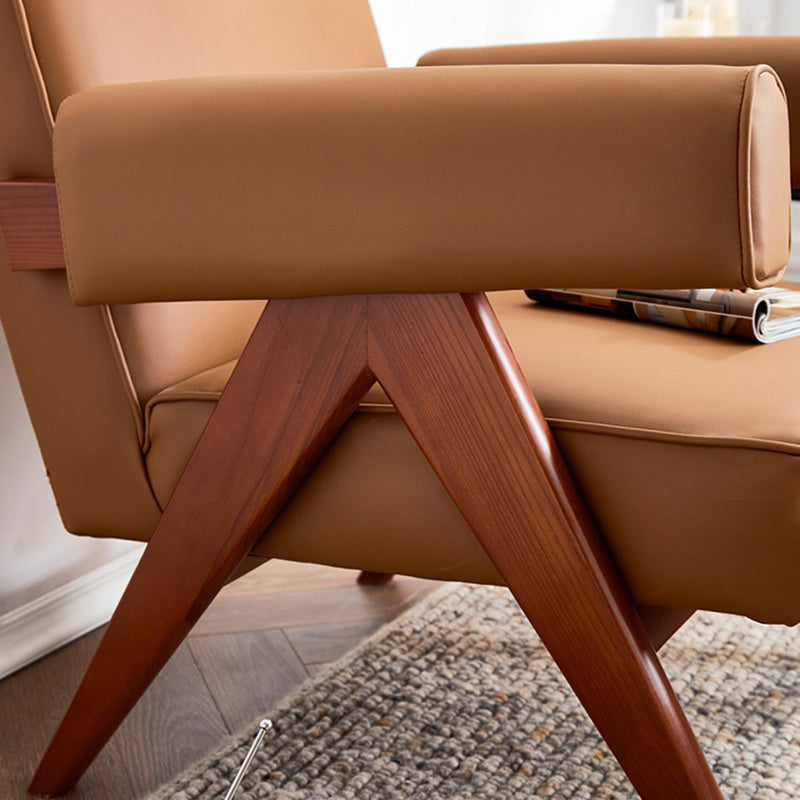 Nordic Arms Included Basic Four Leg Round Arms Tight Back Accent Room Chair