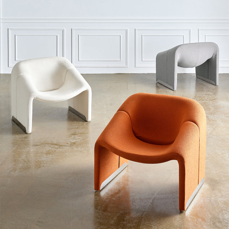 30.7"Wide Solid Color Armchair, Fixed Back Single Chair for Apartment