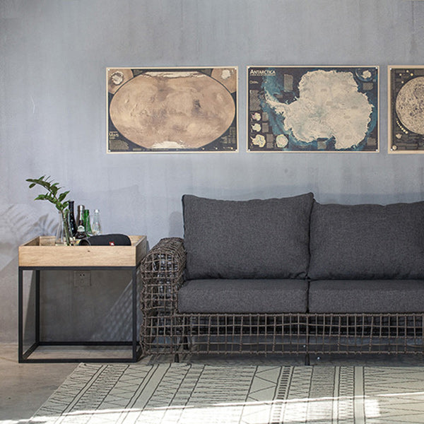 Scandinavian Square Coffee Table Wooden Cocktail Table for Home