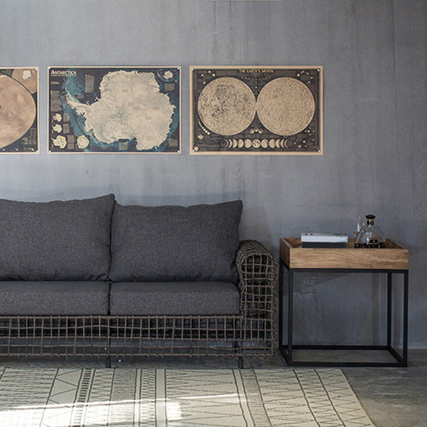 Scandinavian Square Coffee Table Wooden Cocktail Table for Home