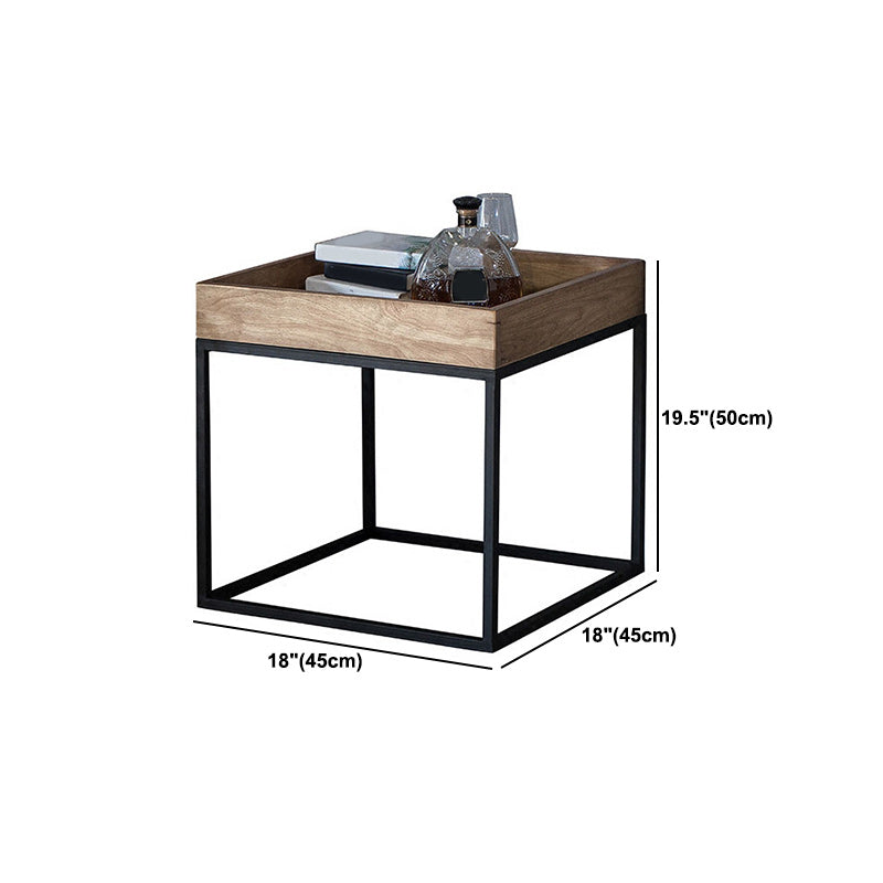 Scandinavian Square Coffee Table Wooden Cocktail Table for Home