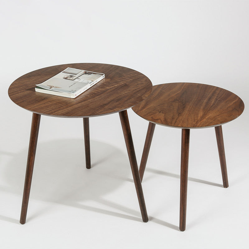 Scandinavian 3 Legs Cocktail Table Round Wooden Coffee Cocktail Table for Living Room