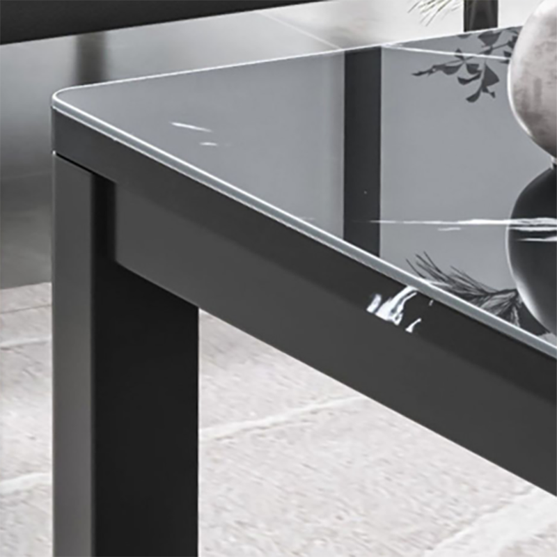 Glam Frame Coffee Table Slate Cocktail Table with Storage Shelf for Living Room