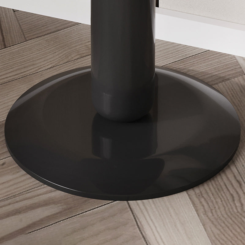 Round Pedestal End Table Modern Wood Side End Table for Living Room
