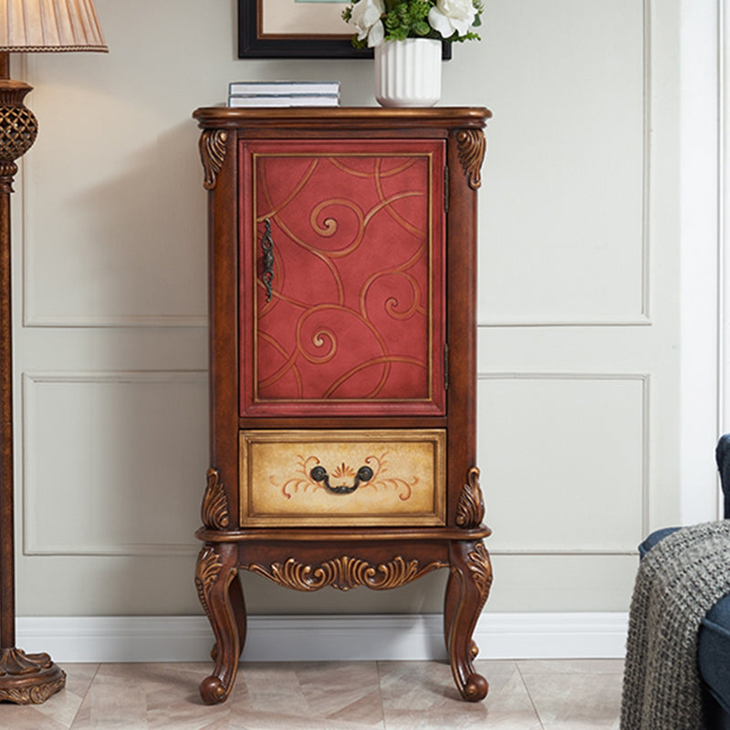 47.24"Tall 1- Door Wooden Cabinet,1- Drawer Rectangle Accent Cabinet