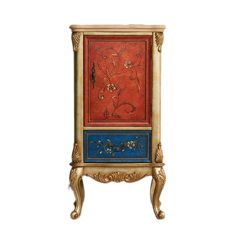 47.24"Tall 1- Door Wooden Cabinet,1- Drawer Rectangle Accent Cabinet