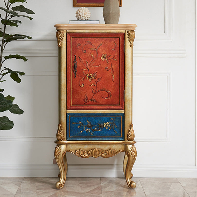 47.24"Tall 1- Door Wooden Cabinet,1- Drawer Rectangle Accent Cabinet