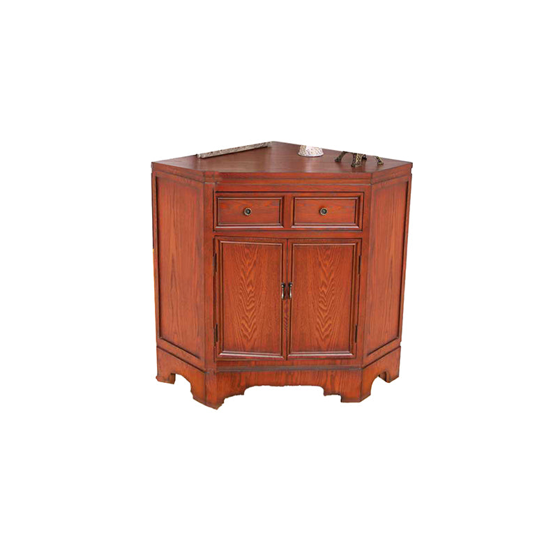 34.65"Tall Corner Cabinet, Contemporary Wooden Accent Cabinet