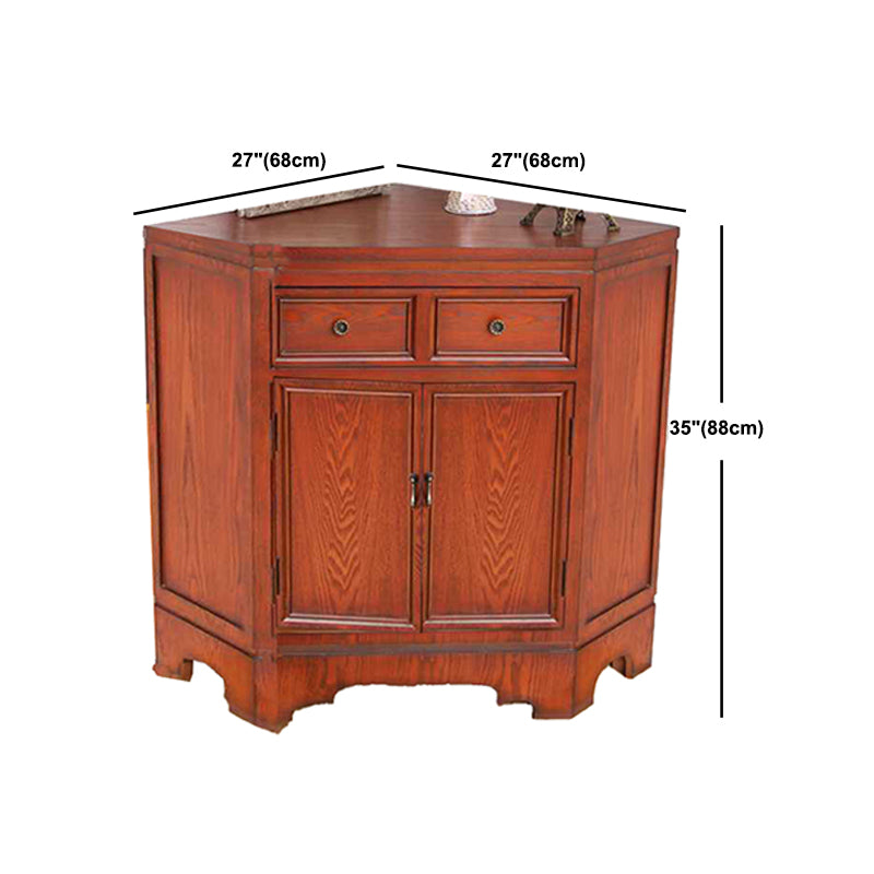 34.65"Tall Corner Cabinet, Contemporary Wooden Accent Cabinet