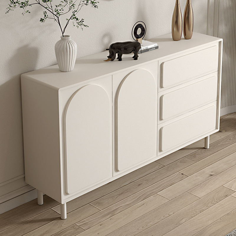 37.4"Tall White Wooden Cabinet , 3- Drawer Rectangle Accent Cabinet