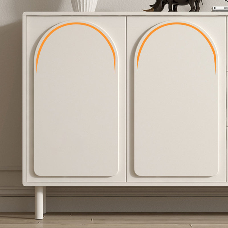 37.4"Tall White Wooden Cabinet , 3- Drawer Rectangle Accent Cabinet