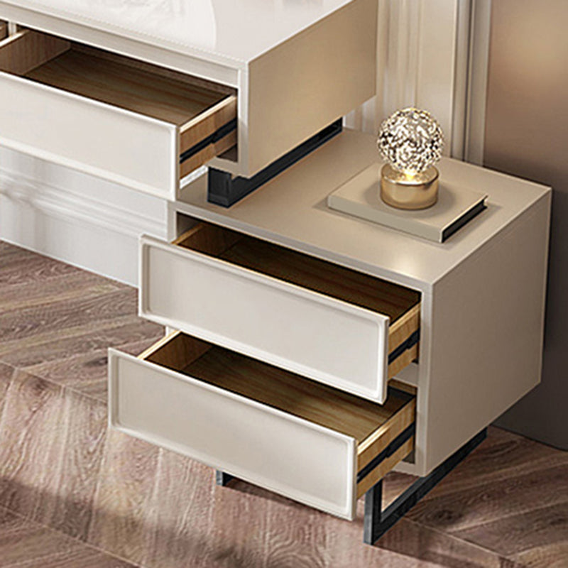 Contemporary Makeup Vanity Set 4 Drawer Vanity Dressing Table