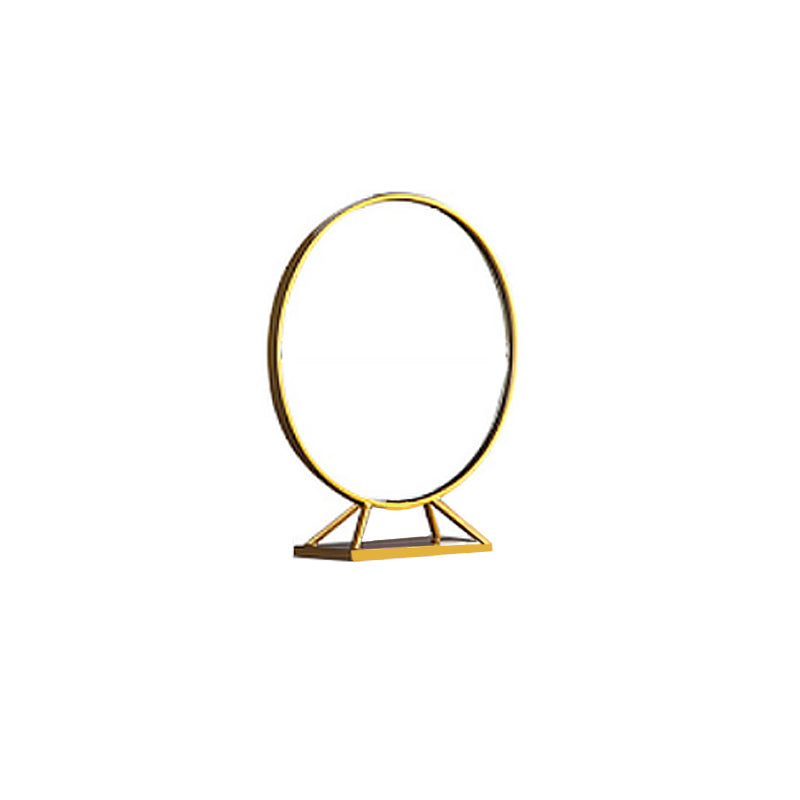 Wood/Iron Vanity Table in White Glam 31.5" H Dressing Table with Mirror and Stool