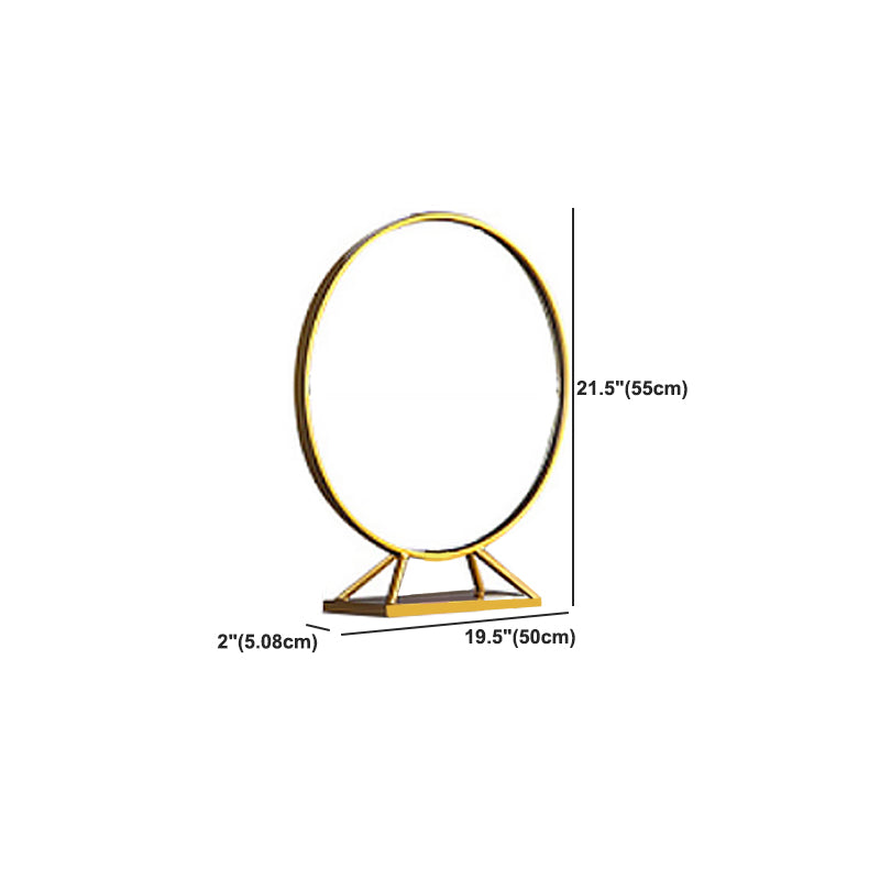 Wood/Iron Vanity Table in White Glam 31.5" H Dressing Table with Mirror and Stool