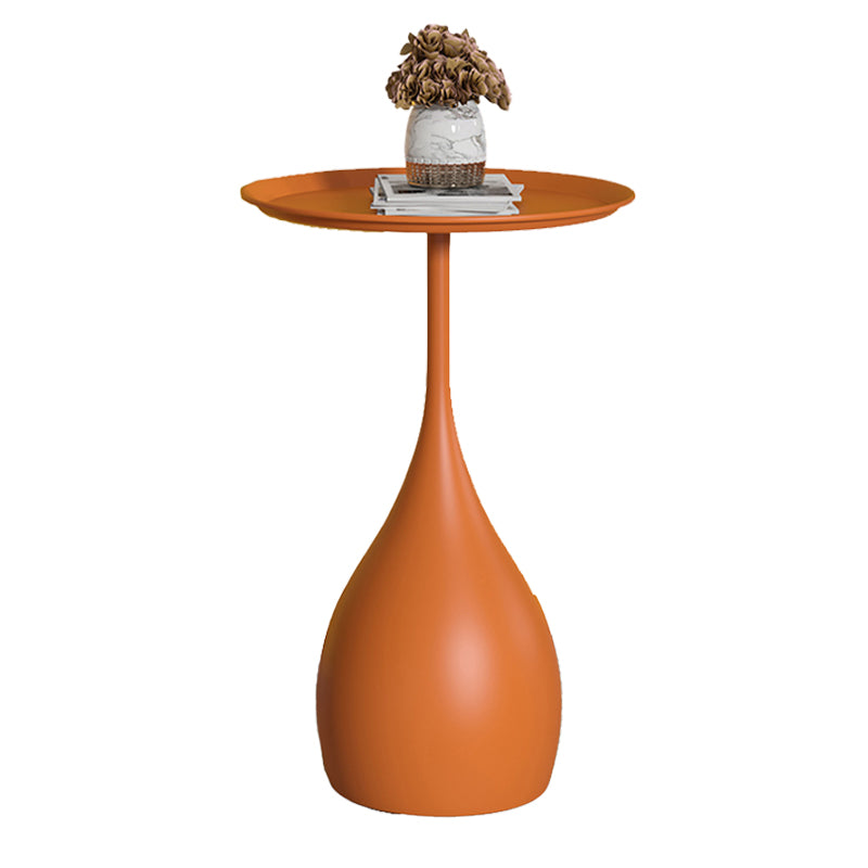 Minimalist Round Tray Top Corner Table Metal Pedestal Sofa Side Table