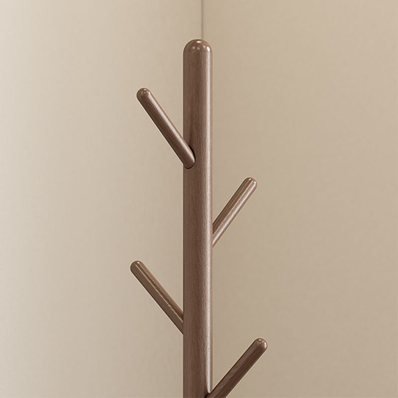 Contemporary Hall Stand Manufactured Wood Hooks Shelving Included Free Standing Coat Rack