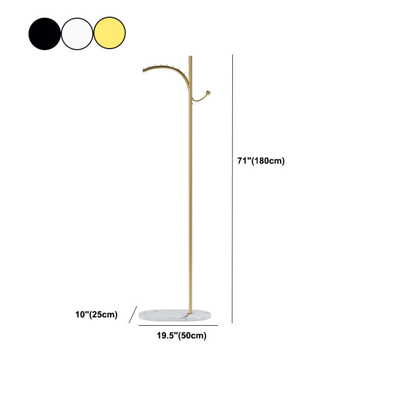 Modern Metal Hall Stand Storage Shelf Entryway Kit Hooks Hall Tree