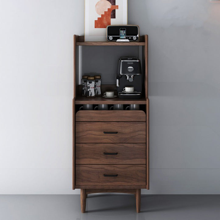 Modern Style 4 Drawer Buffet Table Wood Top Dining Table for Living Room