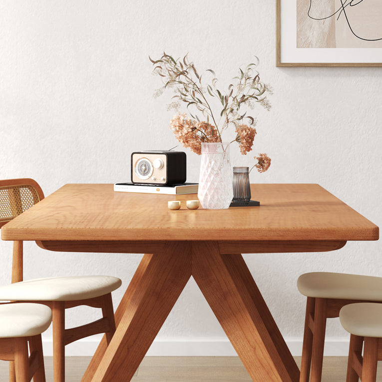 Rectangle Dining Site Table Modern Style Solid Wood Dining Room Furniture