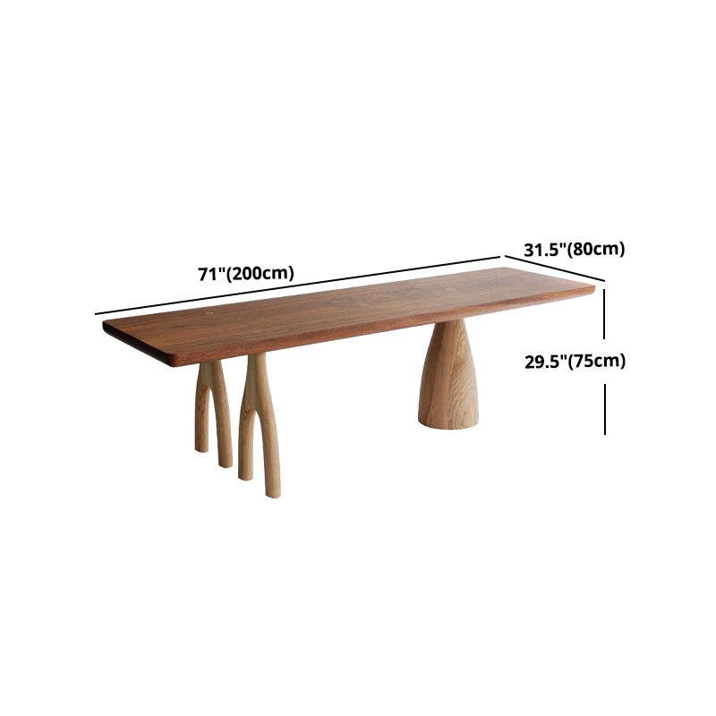 Rectangle Dining Table Solid Wood Modern Style Table for Home Kitchen