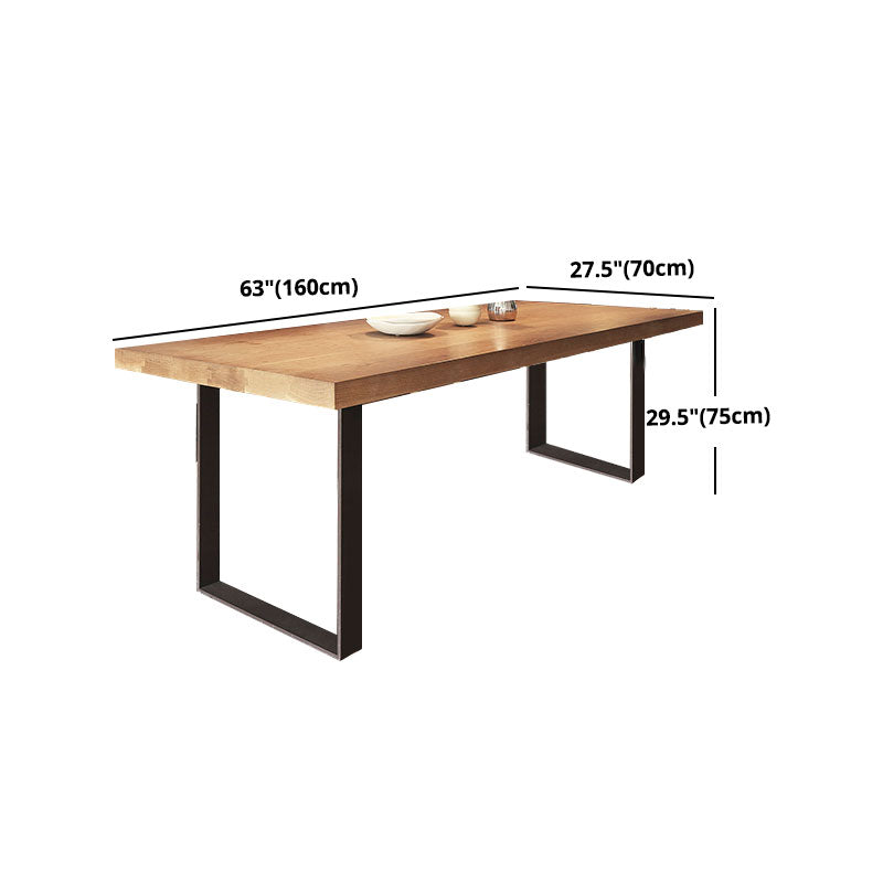 Industrial Style Dining Table Solid Wood Table for Home Kitchen