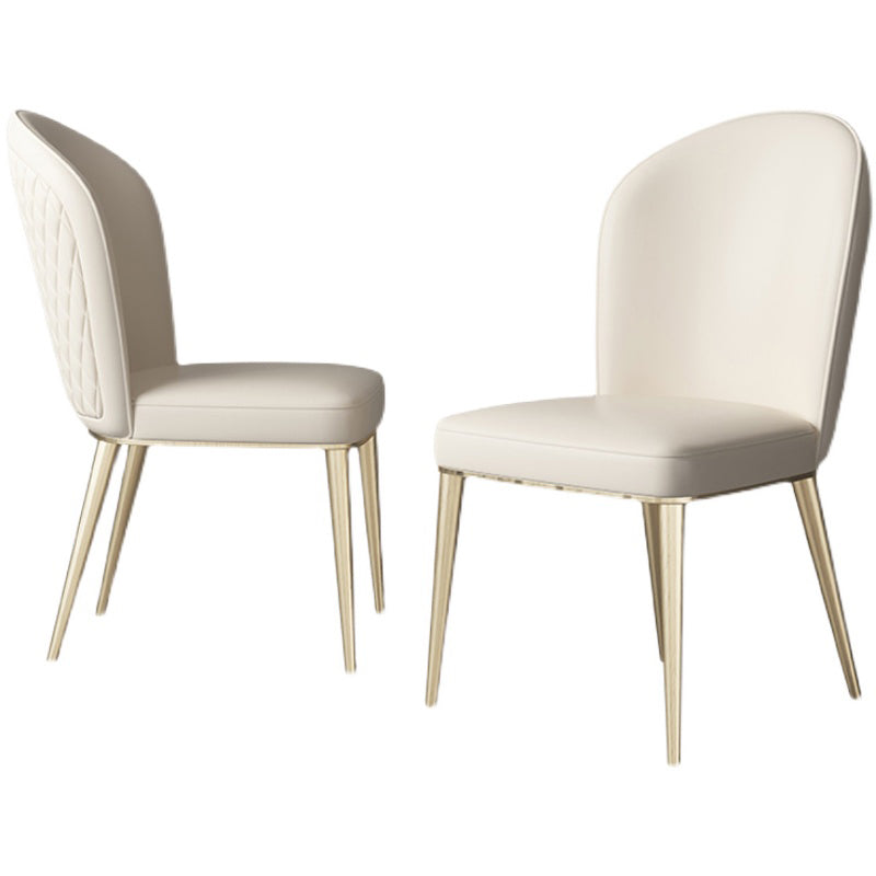 Parsons Armless Dining Chairs Glam Dining Side Chair for Home
