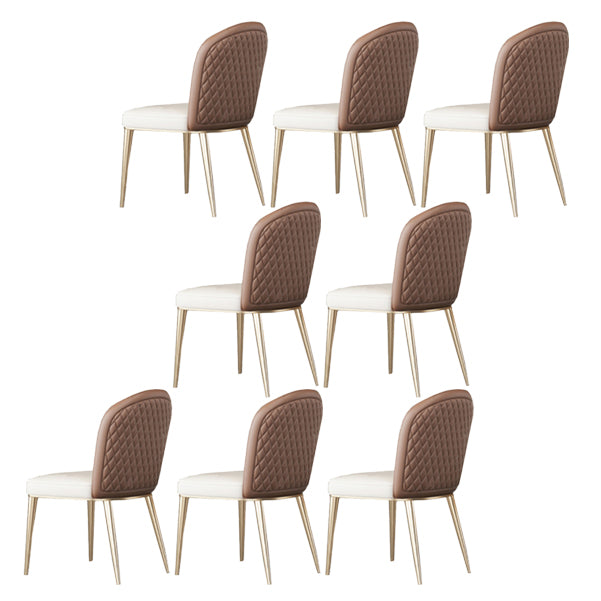 Parsons Armless Dining Chairs Glam Dining Side Chair for Home