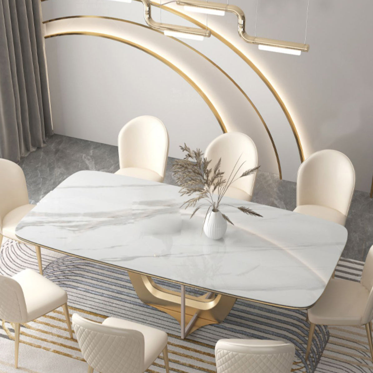 Parsons Armless Dining Chairs Glam Dining Side Chair for Home