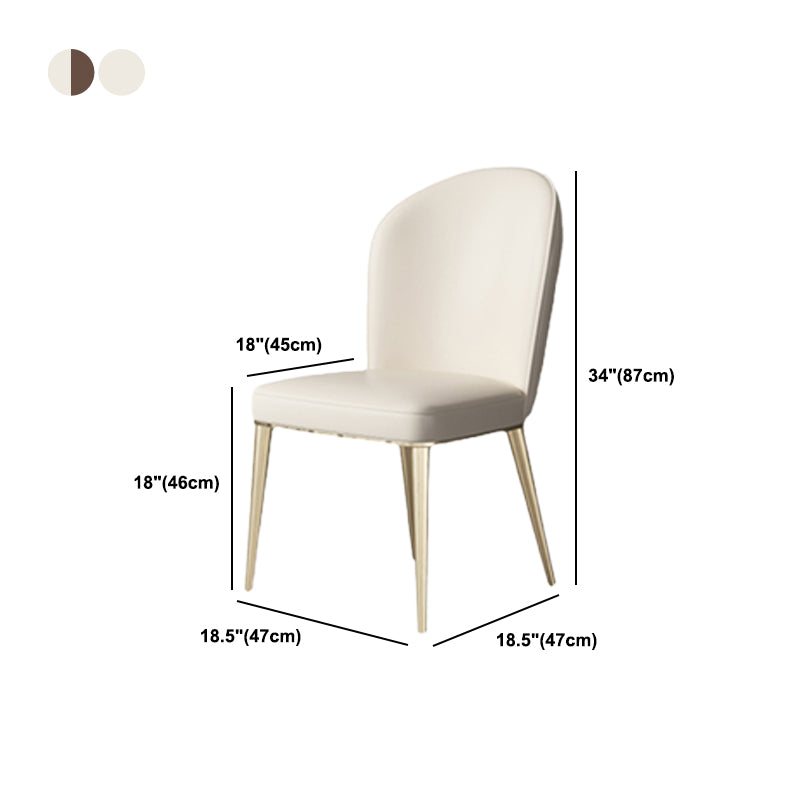 Parsons Armless Dining Chairs Glam Dining Side Chair for Home
