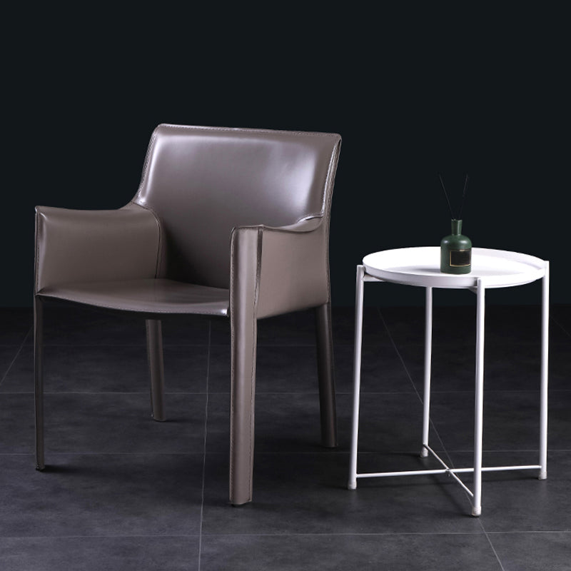 Upholstered Dining Chair Contemporary Faux Leather Dining Side Chair