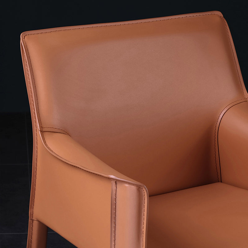 Upholstered Dining Chair Contemporary Faux Leather Dining Side Chair