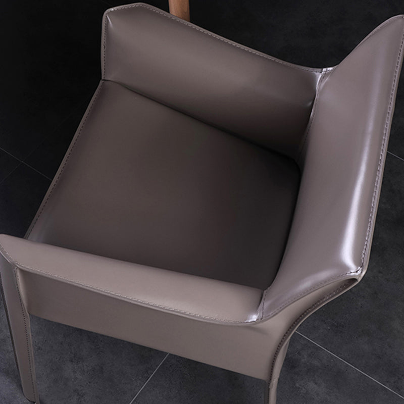 Upholstered Dining Chair Contemporary Faux Leather Dining Side Chair