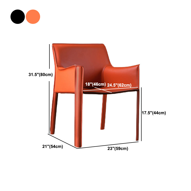 Upholstered Dining Chair Contemporary Faux Leather Dining Side Chair