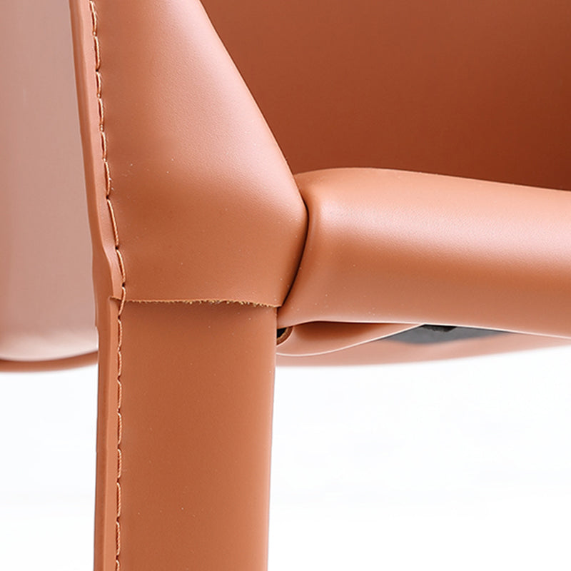 Faux Leather Dining Chairs Modern Dining Arm Chair for Kitchen