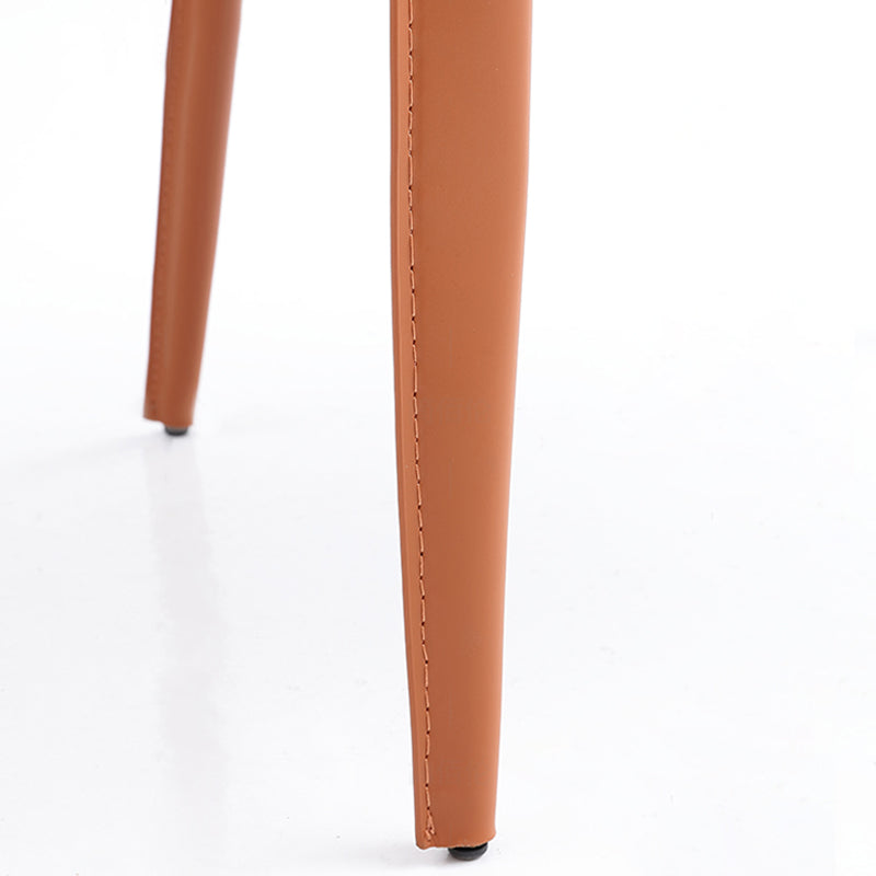 Faux Leather Dining Chairs Modern Dining Arm Chair for Kitchen