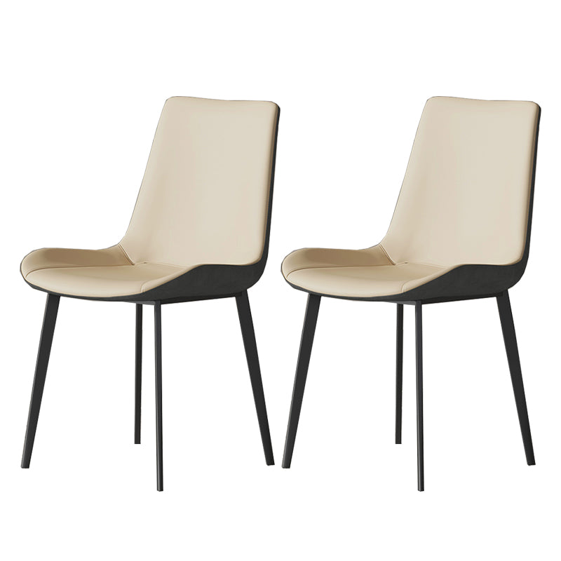 Industrial Armless Dining Chairs Upholstered Side Chair for Home