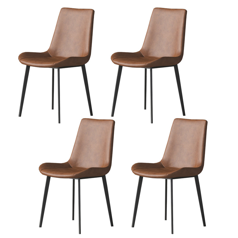Industrial Armless Dining Chairs Upholstered Side Chair for Home