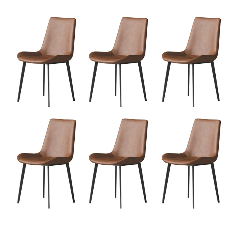 Industrial Armless Dining Chairs Upholstered Side Chair for Home