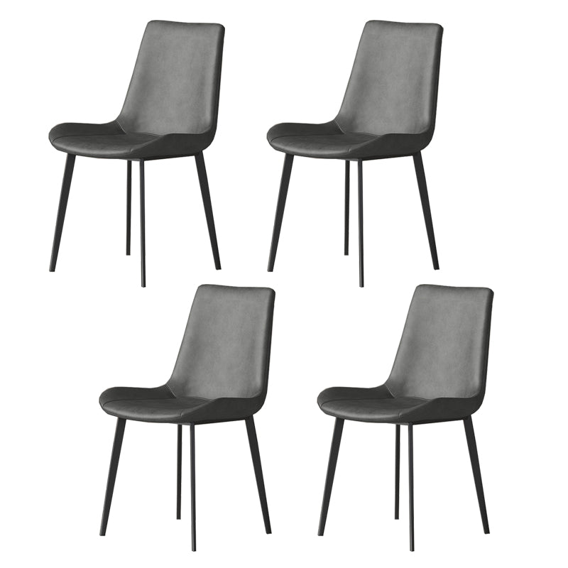 Industrial Armless Dining Chairs Upholstered Side Chair for Home
