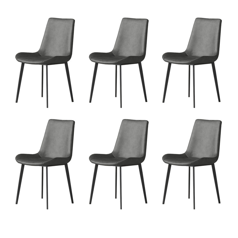 Industrial Armless Dining Chairs Upholstered Side Chair for Home